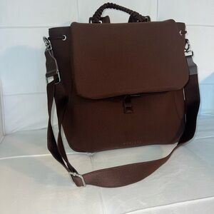 Athleta Brown Messenger Bag with Adjustable Strap